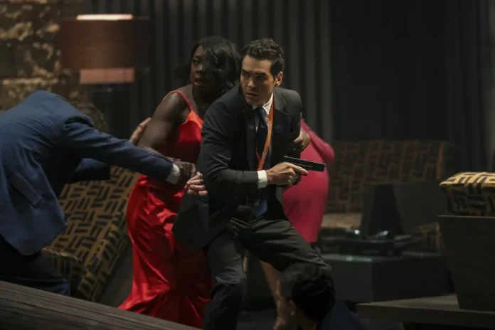 La laureada Viola Davis encarna a la presidente de Estados Unidos en G20, la nueva película de acción de Prime Video. Cortesía/ H+M Communications